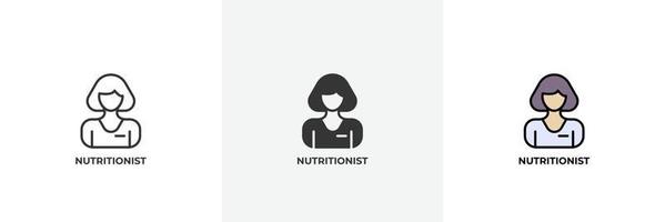 nutritionist icon. Line, solid and filled outline colorful version, outline and filled vector sign. Idea Symbol, logo illustration. Vector graphics