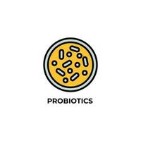 probiotics vector icon. Colorful flat design vector illustration. Vector graphics