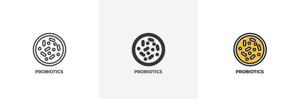 probiotics icon. Line, solid and filled outline colorful version, outline and filled vector sign. Idea Symbol, logo illustration. Vector graphics