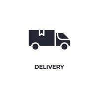 Vector sign of delivery symbol is isolated on a white background. icon color editable.