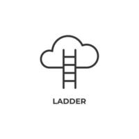 Vector sign of ladder symbol is isolated on a white background. icon color editable.