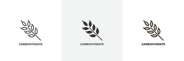 carbohydrate icon. Line, solid and filled outline colorful version, outline and filled vector sign. Idea Symbol, logo illustration. Vector graphics