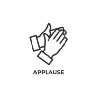 Vector sign of applause symbol is isolated on a white background. icon color editable.