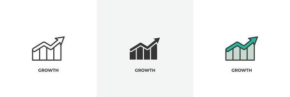 growth icon. Line, solid and filled outline colorful version, outline and filled vector sign. Idea Symbol, logo illustration. Vector graphics