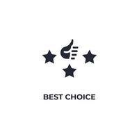 Vector sign of best choice symbol is isolated on a white background. icon color editable.