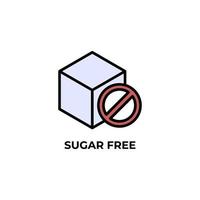sugar free vector icon. Colorful flat design vector illustration. Vector graphics