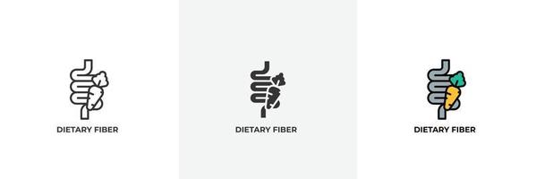 dietary fiber icon. Line, solid and filled outline colorful version, outline and filled vector sign. Idea Symbol, logo illustration. Vector graphics