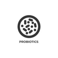 Vector sign of probiotics symbol is isolated on a white background. icon color editable.