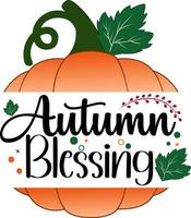 Autumn Blessing . vector