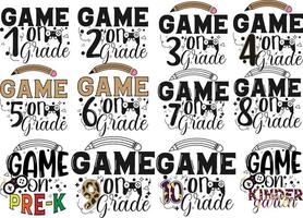 Back to School Bundle. Game on 1 grade. Game on 2 grade vector