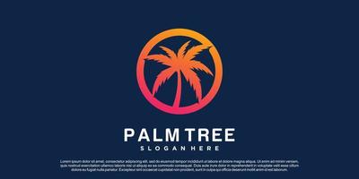 Palm logo design vector with creative concept idea