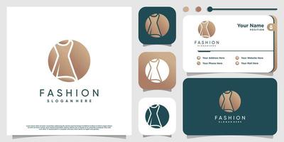 Fashion logo design vector with creative unique concept Premium Vector