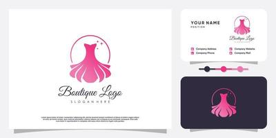 Fashion logo design vector with creative unique concept Premium Vector