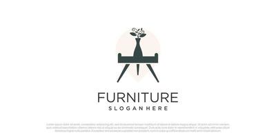 Furniture logo design vector with creative concept for business