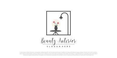 Furniture logo design vector with creative concept for business