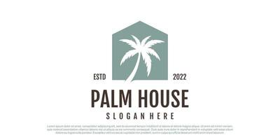 Palm logo design vector with creative concept idea