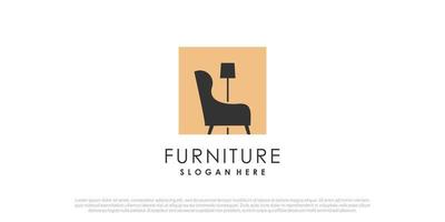 Furniture logo design vector with creative concept for business