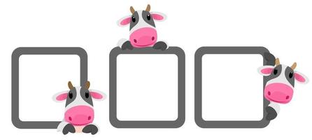 Cute animals in ranch, Placards and banner in farms Design for banner, layout, annual report, web, flyer, brochure, vector