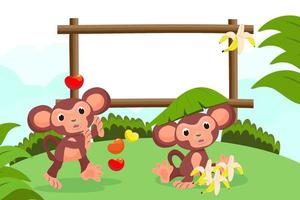 Cute animals in Zoo, Placards and banner in zoos Design for banner, layout, annual report, web, flyer, brochure, ad. vector