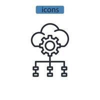 iconos de diferencia temporal símbolo elementos vectoriales para web infográfico vector