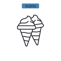 ice cream icons  symbol vector elements for infographic web
