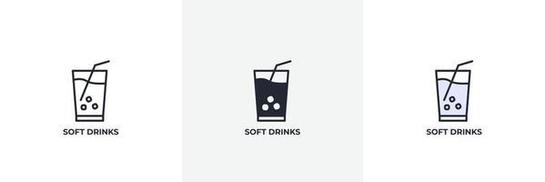 soft drinks icon. Line, solid and filled outline colorful version, outline and filled vector sign. Idea Symbol, logo illustration. Vector graphics