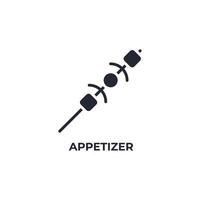 Vector sign of appetizer symbol is isolated on a white background. icon color editable.