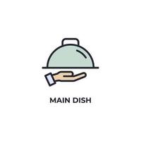 main dish vector icon. Colorful flat design vector illustration. Vector graphics