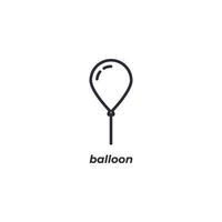 Vector sign of balloon symbol is isolated on a white background. icon color editable.
