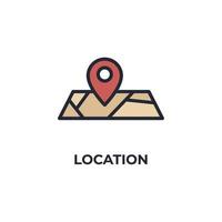 location vector icon. Colorful flat design vector illustration. Vector graphics