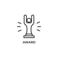 Vector sign of award symbol is isolated on a white background. icon color editable.