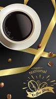 dia internacional o nacional del cafe vector