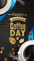 International or national Coffee Day vector