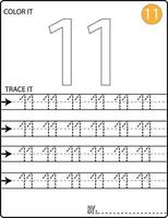 Handwriting Numbers tracing pages for writing numbers Learning numbers, Numbers tracing worksheet for kindergarten vector