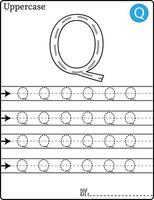 alfabeto trazando letras paso a paso az escribe la letra lección de escritura del alfabeto para niños vector