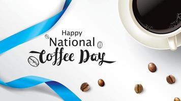 dia internacional o nacional del cafe vector