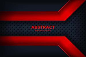 Red and black abstract corporate banner design. Vector technology background