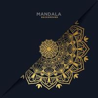 fondo de diseño de mandala ornamental de lujo en color dorado. vector