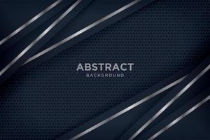 Black modern material header with diagonal silver lines. Banner for your business. Vector abstract widescreen background