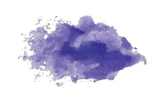 diseño abstracto moderno pintado a mano con pincelada de mancha de acuarela de nubes azules, aislado sobre fondo blanco. vector utilizado como tarjeta de diseño decorativo, pancarta, afiche, portada, folleto, arte mural.