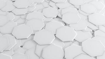 White 3D Background Abstract Heptagon pattern texture photo