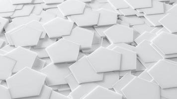 White 3D Background Abstract Pentagon pattern texture photo