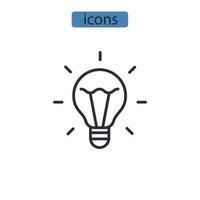 Solving icons  symbol vector elements for infographic web