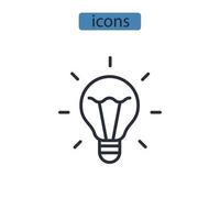 Resolver elementos de vector de símbolo de iconos para web de infografía