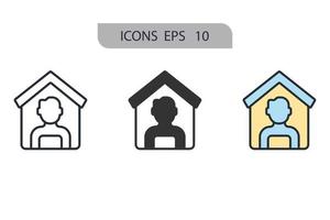 employee men icons  symbol vector elements for infographic web