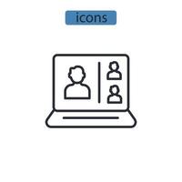 live webinar icons  symbol vector elements for infographic web