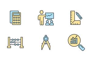 mathematics  icons set . mathematics  pack symbol vector elements for infographic web