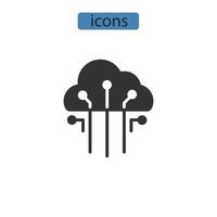 Internet de las cosas iconos símbolo elementos vectoriales para infografía web vector