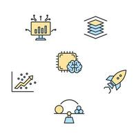 machine learning icons set . machine learning pack symbol vector elements for infographic web