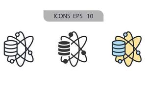 iconos de ciencia de datos símbolo elementos vectoriales para web infográfico vector